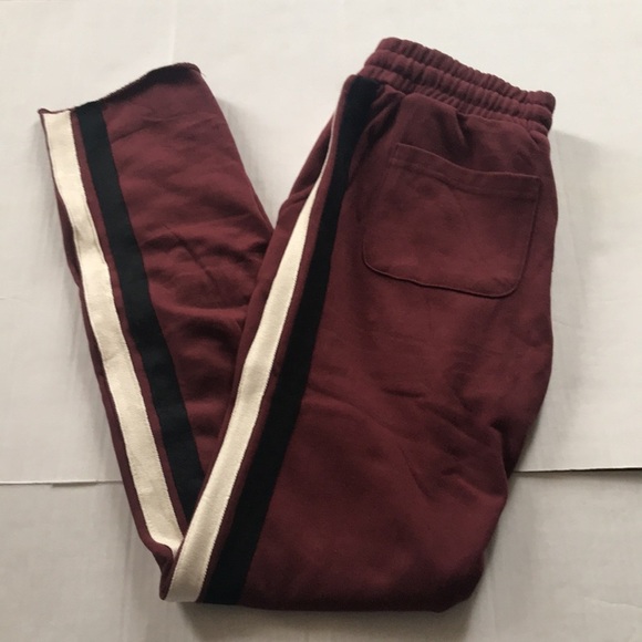 NWT Dance & Marvel side slit burgundy sweatpants - Picture 5 of 11